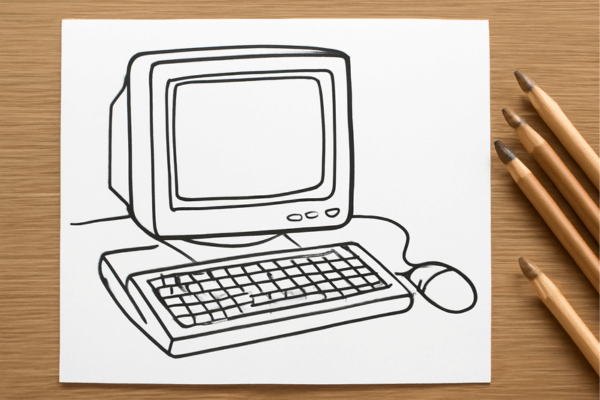 kleurplaat computer
