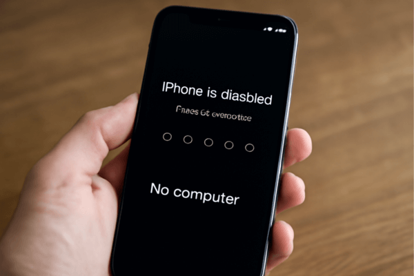 toegangscode iphone vergeten geen computer