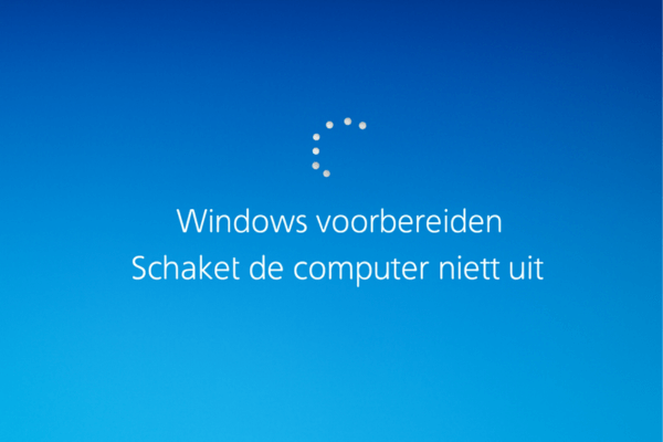 windows voorbereiden schakel de computer niet uit