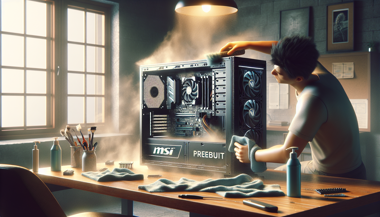 Prebuilt MSI pc schoonmaken: stof, filters en airflow